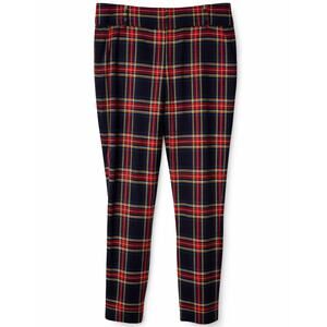 Talbots Hampshire Tartan Plaid Wool Blend Ankle Pants Blue Size 16P